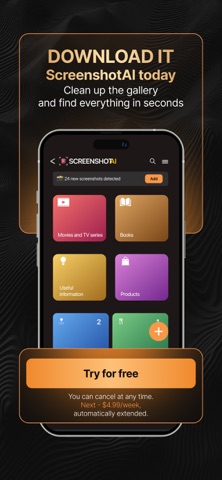 Screenshot AI Organizer iPhone screenshot