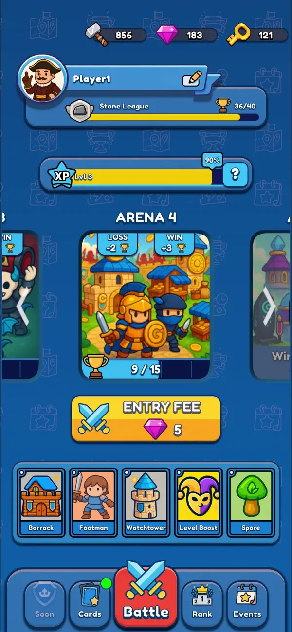 Rush Kingdoms: PvP iOS Mod IPA screenshot 4 - iOS game interface