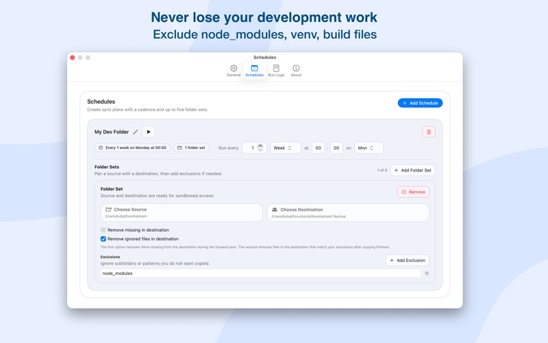 Lsyncer: Dev Folder Sync screenshot