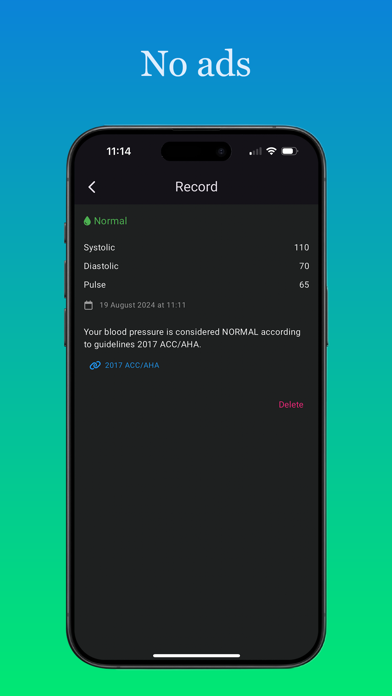 Easy Blood Pressure Tracker Screenshot