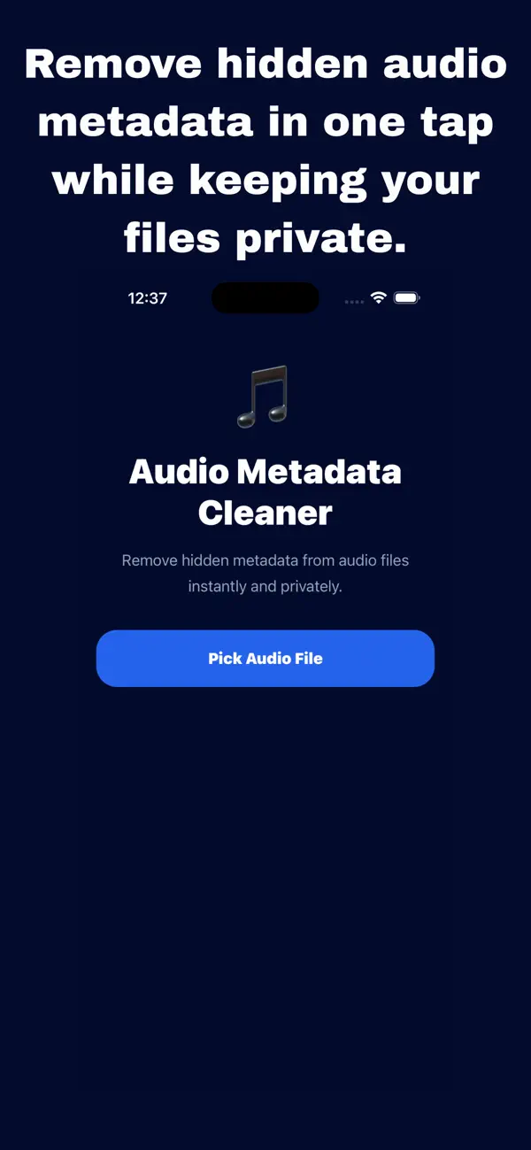 Screenshot #1 pour Audio Metadata Cleaner