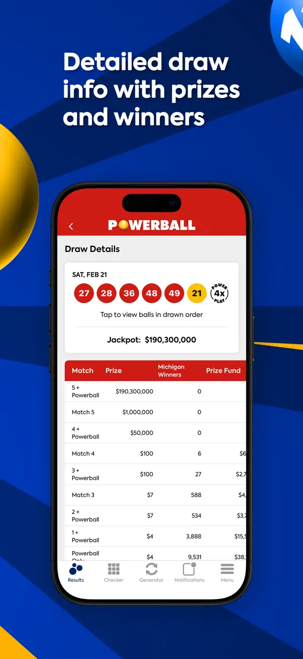 Screenshot #3 pour Michigan Lottery Numbers