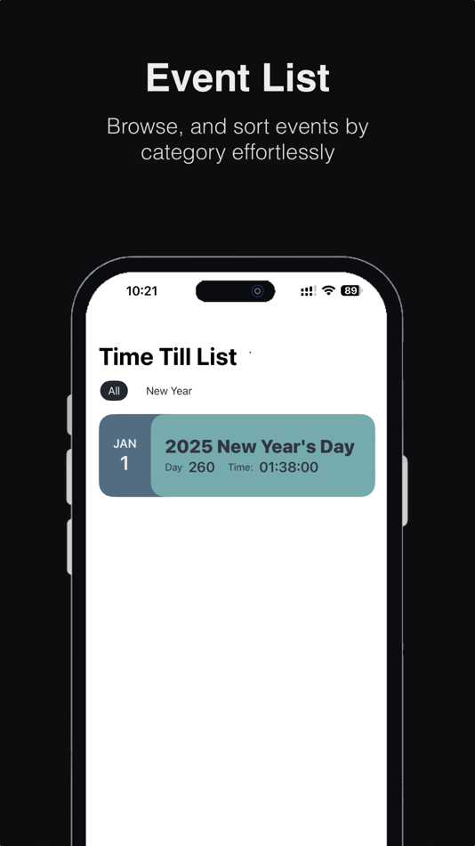 #1. Countdown & Widget: TimeTill (iOS) 由: Andrii Kolisnyk