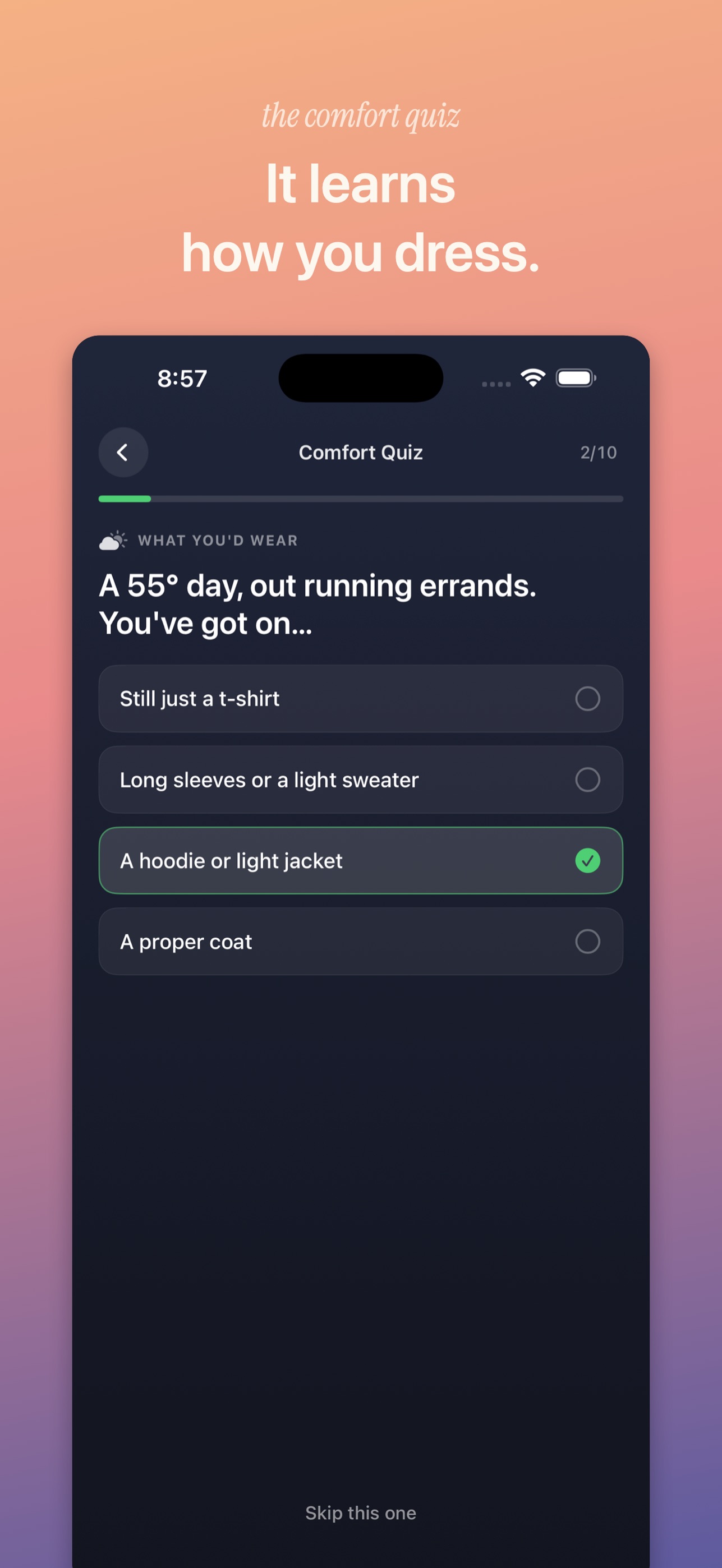 Screenshot 4 of FeelsLike: Weather for Comfort