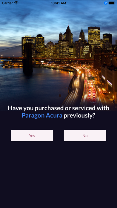 Paragon Acura DealerApp Screenshot