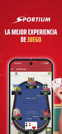 Captura de pantalla de Sportium Poker en iPhone 3