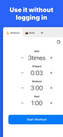 IntervalTimer - Workout Timer iPhone screenshot