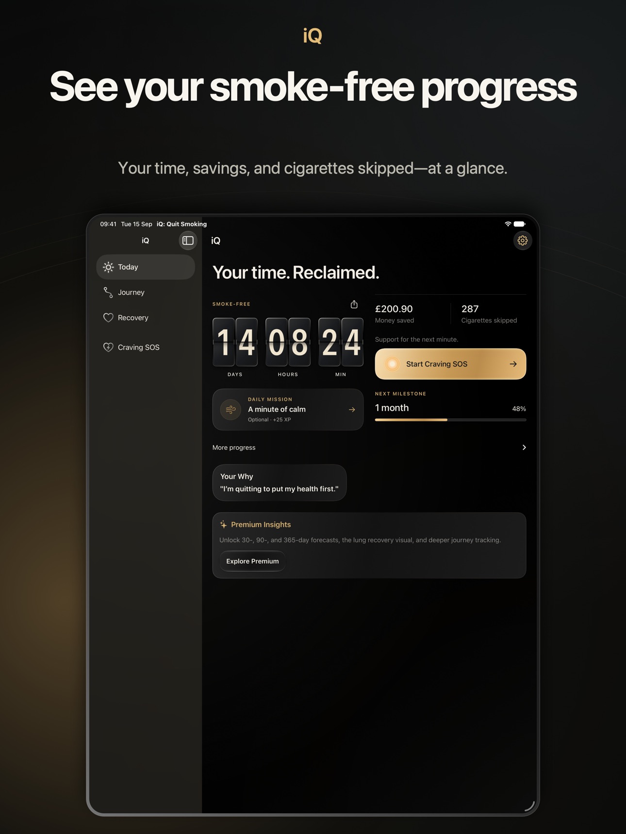 Screenshot 7 of iQ: Quit Smoking Tracker
