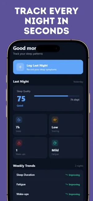 Sleep Apnea Tracker: Snore Log screenshot 1