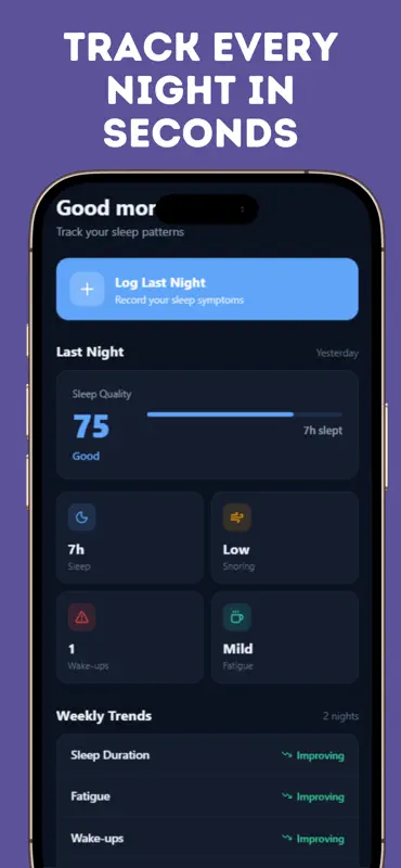 Sleep Apnea Tracker: Snore Log screenshot 1 of 5