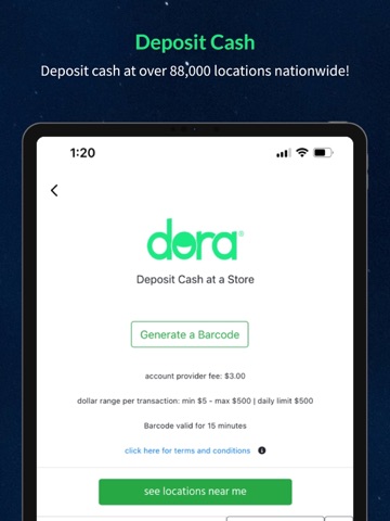 Dora – Mobile Checking iPad screenshot