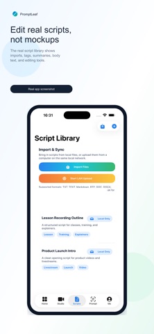 PromptLeaf iPhone screenshot