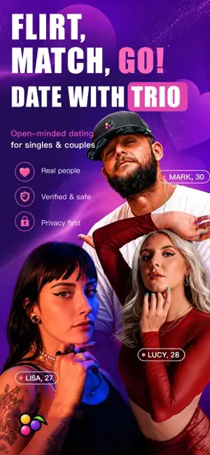 Casual Swinger Dating App-TRIO screenshot 1