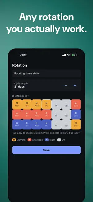 Shift Calendar – Shift Cycle screenshot 3