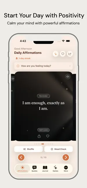 Daily Affirmations App & Games 截图