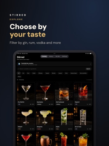 Stirred - Cocktail Guide iPad screenshot