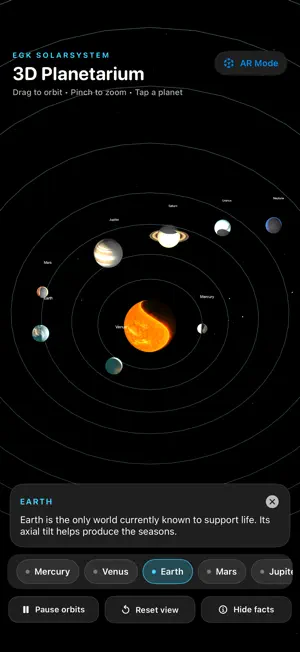 EGK SolarSystem AR screenshot 3