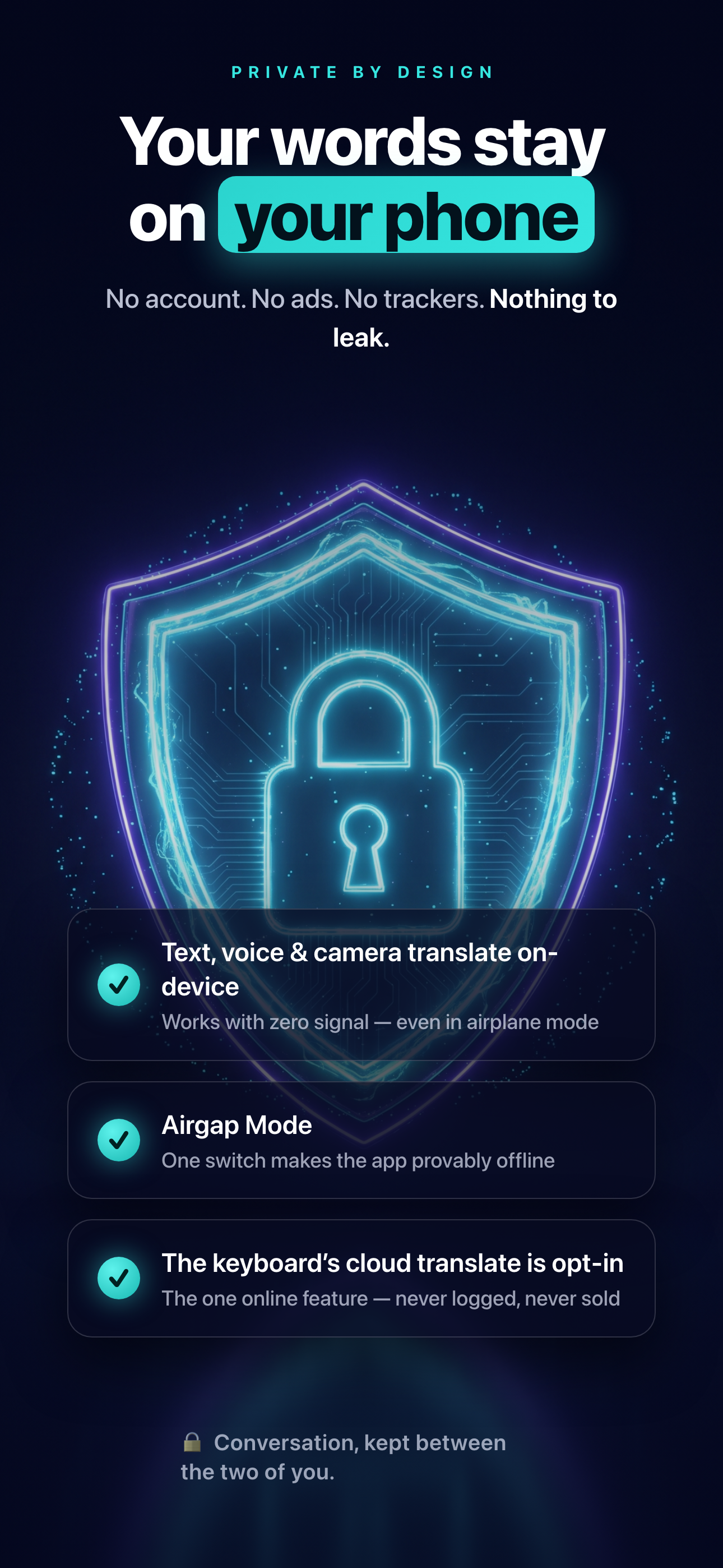 Translator Keyboard - Cipher screenshot 7