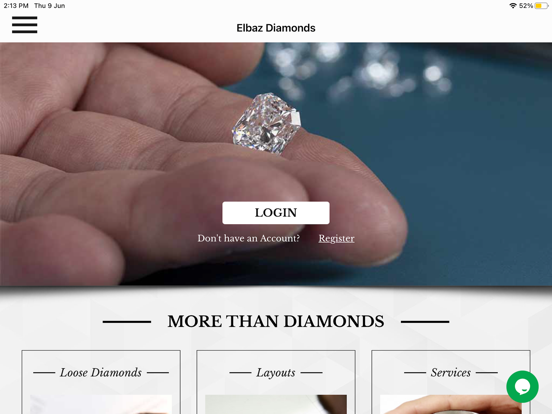 Elbaz Diamonds iPad screenshot 1 - Business app