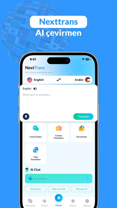 Nextrans: AI Sohbet Çevirmeni iPhone Ekran Görüntüsü 2