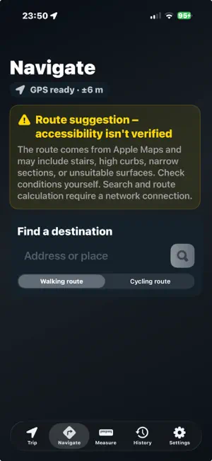 WheelTrip: Wheelchair GPS screenshot 4