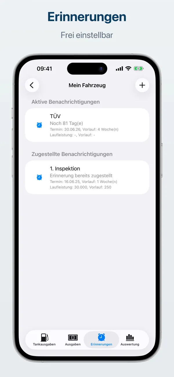 FuelMe - Tankbuch iPhone App Screenshot 3 – Produktivität