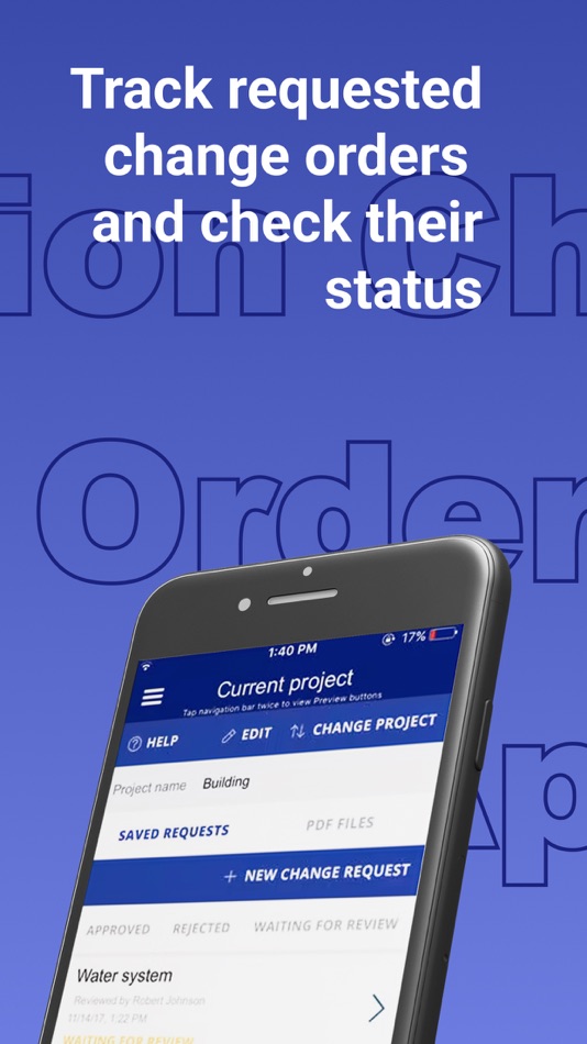 #3. Construction Change Order App (iOS) By: Snappii