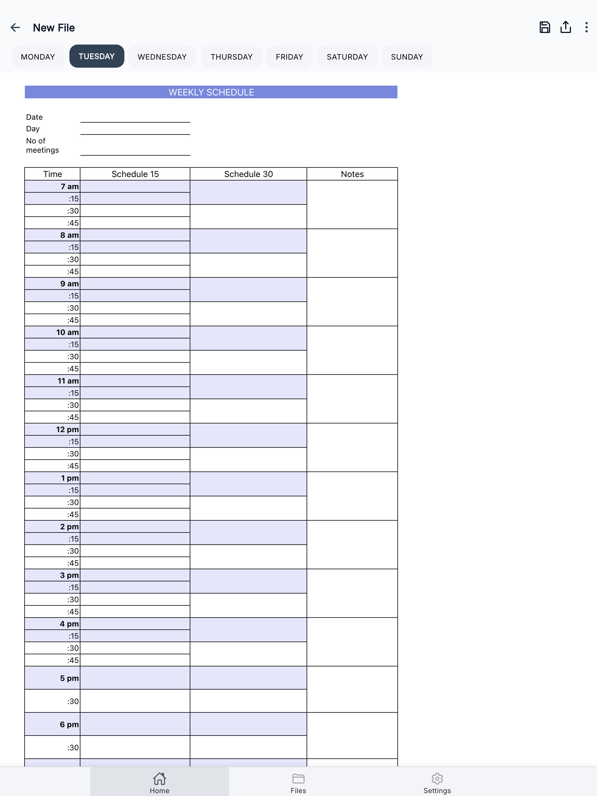 Week Schedule screenshot 13