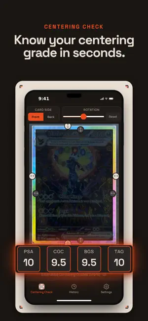 Centering Check: TCG Card Tool screenshot 1