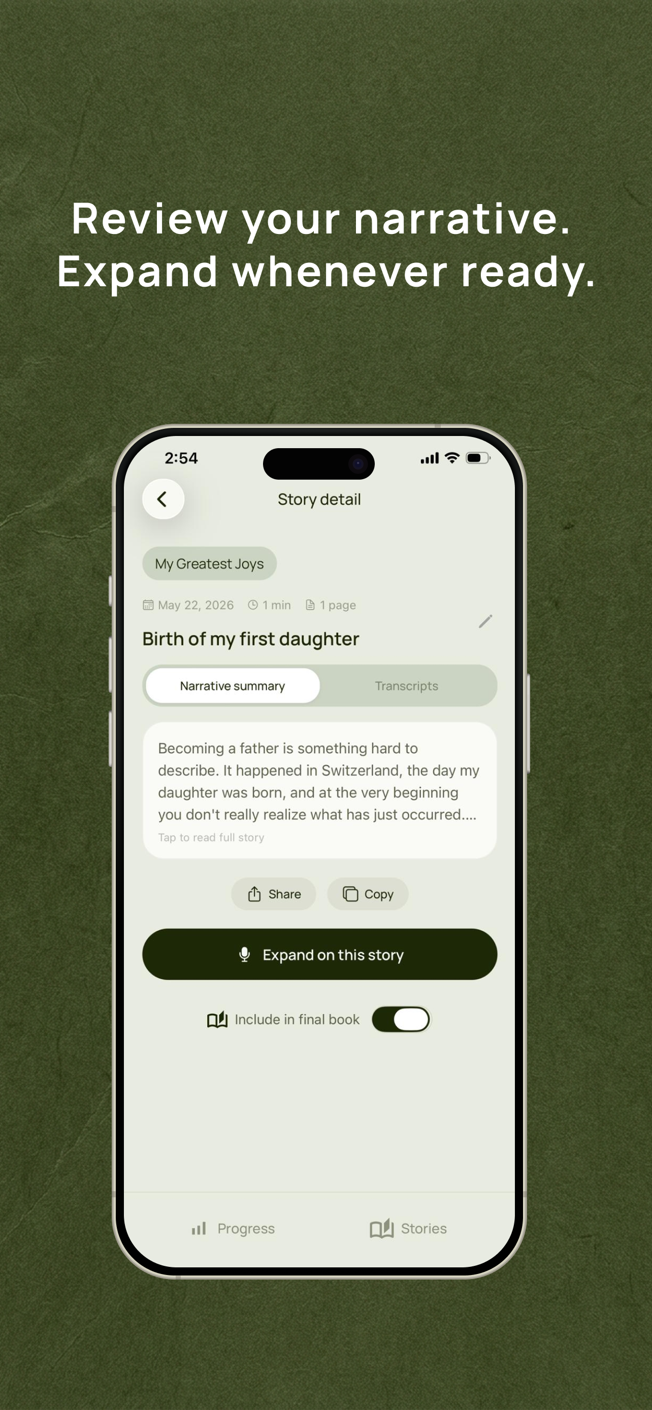 Memorable Stories screenshot 4