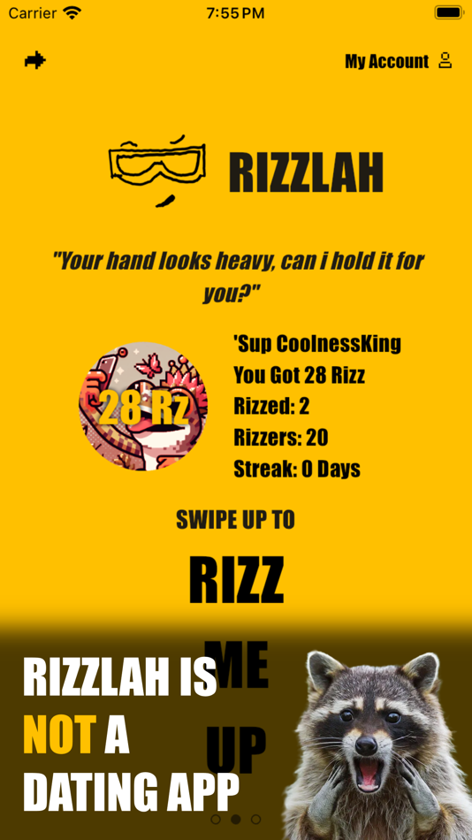 #1. RIZZLAH (iOS) 由: Jean-Maxime Foy