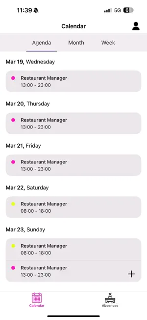sabris Shift Plan screenshot 1