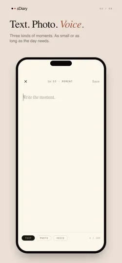 Скриншот SDiary на iPhone 3