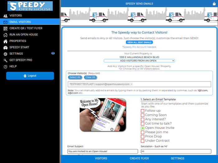 OPEN HOUSE SPEEDY OPEN HOUSE