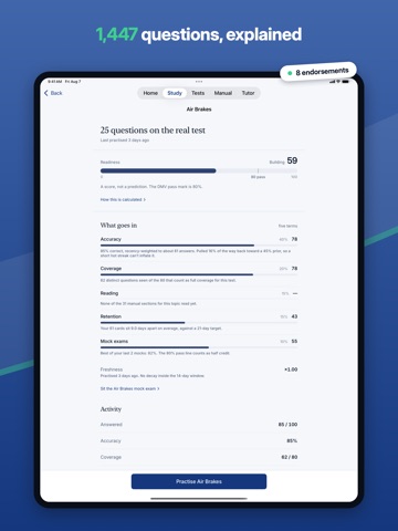 CDL Study Guide - Exam Coach iPad screenshot
