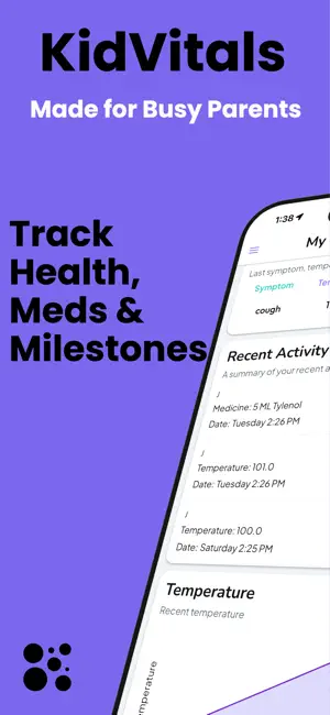 KidVitals: Fever Tracker screenshot 1