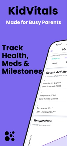 KidVitals: Fever Tracker screenshot