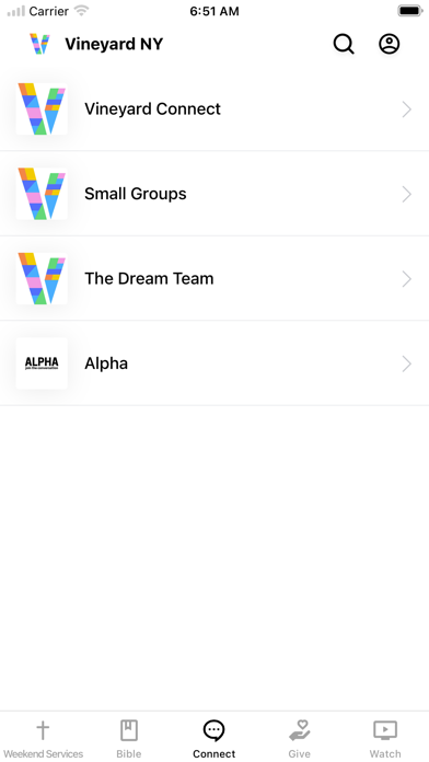 VineyardNY Church Screenshot