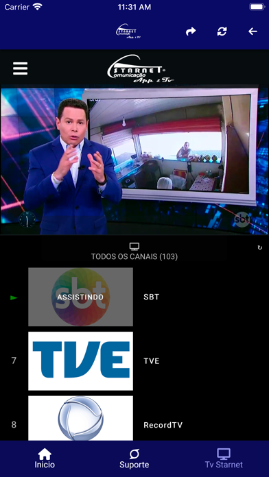 Starnet Internet Screenshot