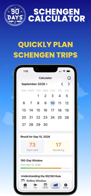 90 Days in Europe Schengen screenshot 3