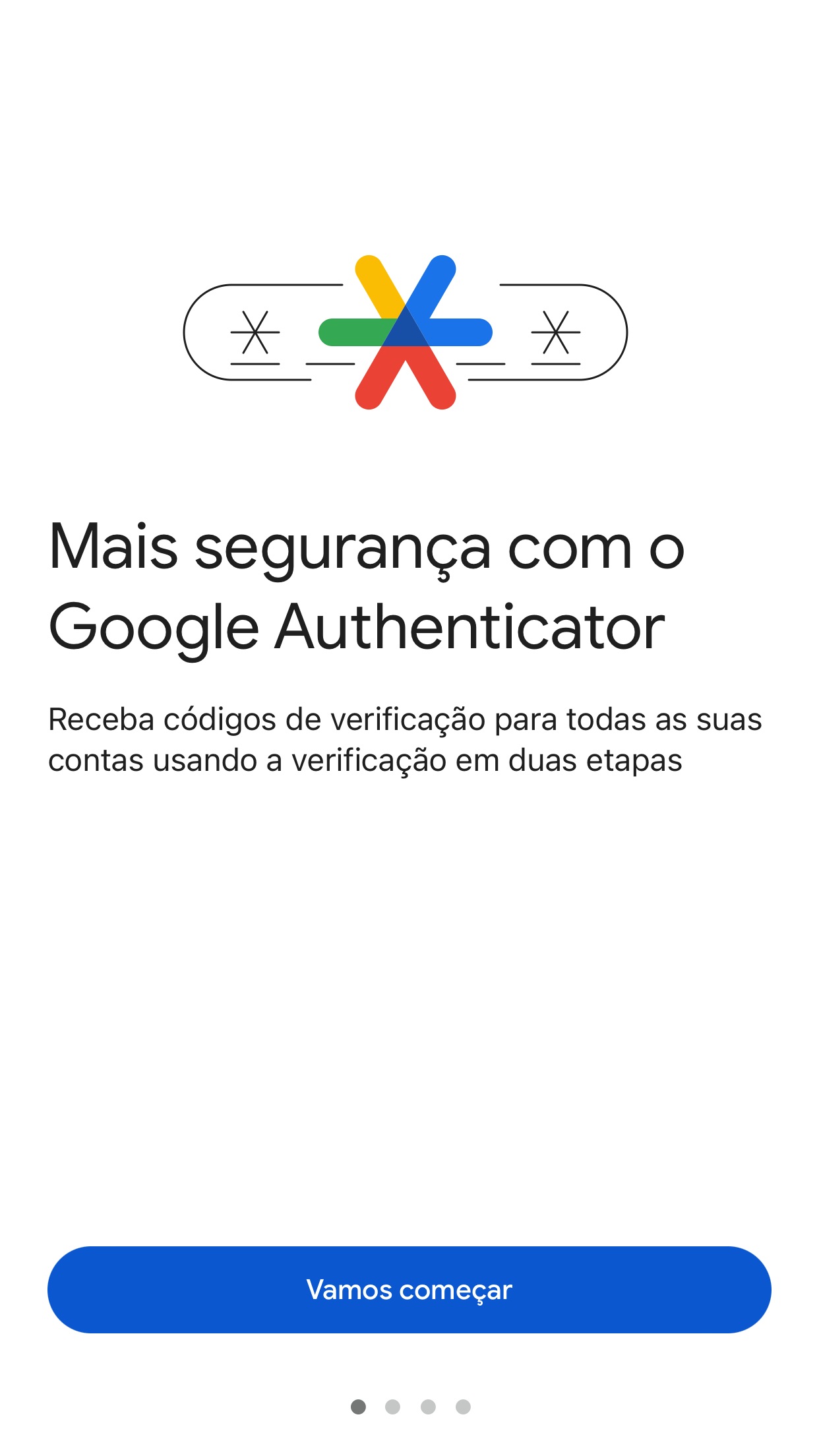 Screenshot do app Google Authenticator