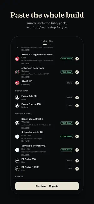 Quiver: Bike Garage & Specs screenshot 2