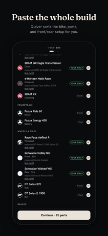 Quiver: Bike Garage & Specs iPhone screenshot 2