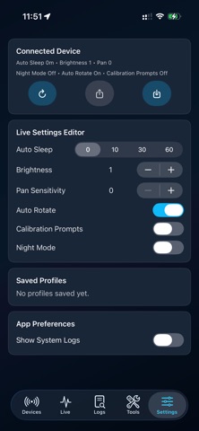 Axis One Connect iPhone screenshot