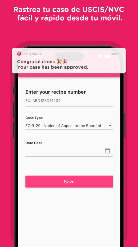 #3. Inmigra Case Tracker (iOS) Podle: Geovane Da Silva