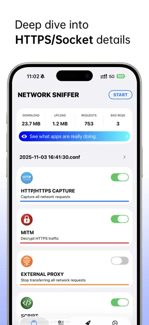 Network Sniffer iPhone screenshot 1