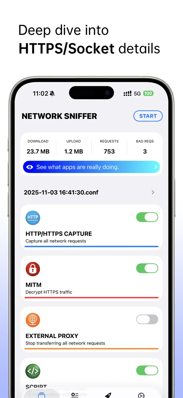 #1. Network Sniffer (iOS) di: CHENGDU MIAOZHI TECHNOLOGY CO., LTD.