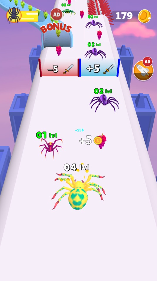 #4. Spider Evolution: Running Game (iOS) By: Tariq Mehmood