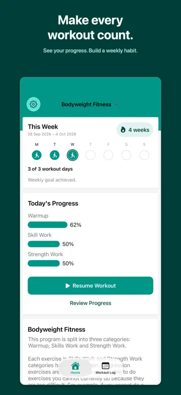 Bodyweight Fitness screenshot 2 of 6