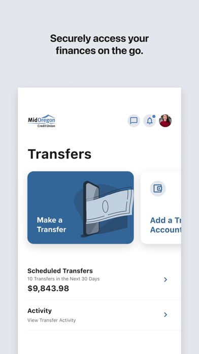 Mid Oregon Credit Union Screenshot